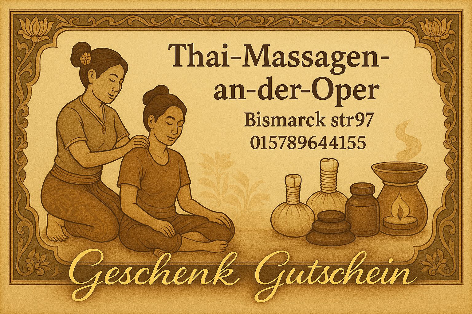 Thai Massage Geschenk-Gutschein